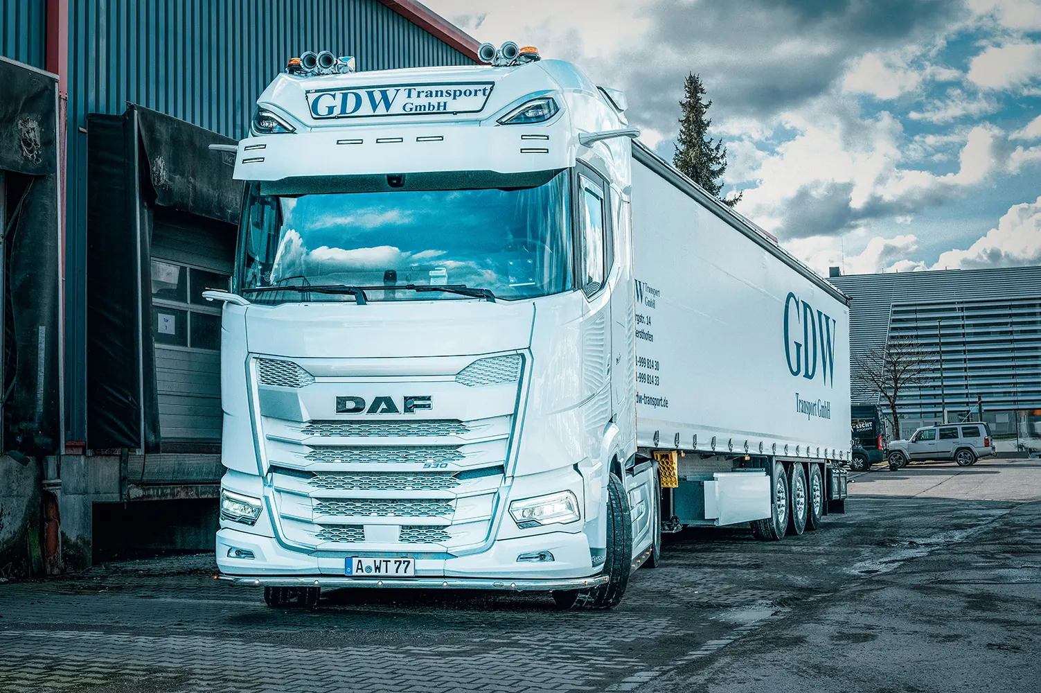DAF-Sattelzug der GDW Transport GmbH